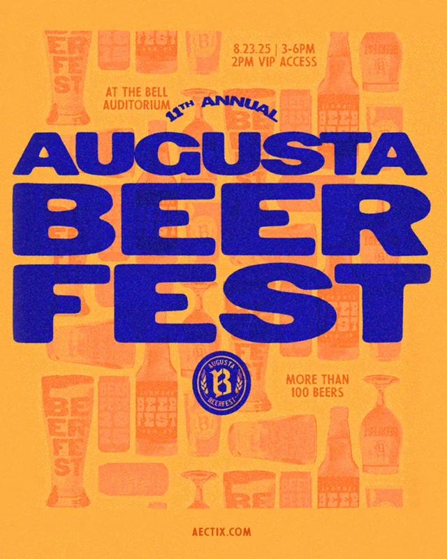 *JUST ANNOUNCED* The 11th Annual Augusta Beerfest is ON SALE NOW for August 23rd at the Bell Auditorium! 🍻

Hosting over 100 beers from some of the best breweries in the country, get your tickets now!

Tickets 🎟 link in bio

#augustaga #downtownaugusta #augustabeerfest #beerfest #beer #bellauditorium #entertainaugusta