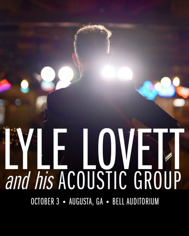 🎶 JUST ANNOUNCED! 🎶

𝐋𝐲𝐥𝐞 𝐋𝐨𝐯𝐞𝐭𝐭 𝐚𝐧𝐝 𝐡𝐢𝐬 𝐀𝐜𝐨𝐮𝐬𝐭𝐢𝐜 𝐆𝐫𝐨𝐮𝐩 are bringing an unforgettable night of music and storytelling to the Bell Auditorium on October 3rd!

Don’t miss this intimate evening with the Grammy-winning artist who redefined American music.

🎟 Tickets on sale Friday at 10AM at Ticketmaster.com

#LyleLovett #BellAuditorium #LiveInAugusta #AcousticTour #csra #augustaga #downtownaugusta #entertainaugusta