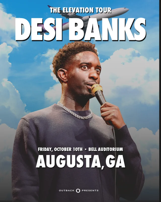 🎤 Desi Banks is coming to the Bell Auditorium on October 10th!

From viral videos to the comedy stage, Desi is bringing the laughs to Augusta. 

Get tix now 👉link in bio