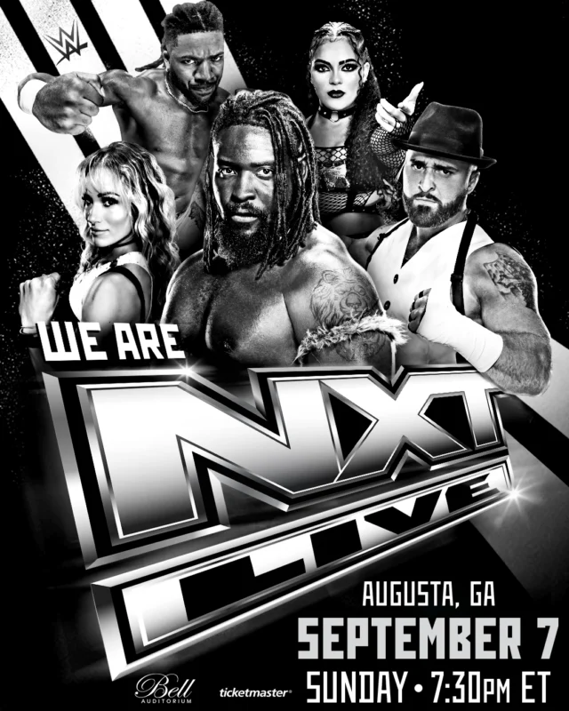 Don't wrestle with yourself, buy tickets NOW! 𝐖𝐖𝐄 𝐍𝐗𝐓 𝐋𝐈𝐕𝐄 will be at the Bell Auditorium on September 7th!

Get tix here 🎟 https://bit.ly/4m4Oqlb

#wwenxt #superstars #wrestling #bellauditorium #wwe #csra #downtownaugusta #entertainaugusta