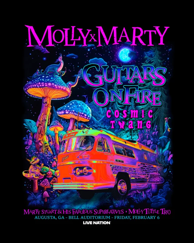 From Grammy-winning bluegrass brilliance to country music legend status—this show has it all.

🎸 Molly Tuttle & Marty Stuart
📍 Bell Auditorium | Augusta
📅 February 6
🎟️ Grab your seats today! Ticket link in bio. 

#martystuart #mollytuttle #bellauditorium #augustaga #augustageorgia #downtownaugusat #loveaugusta #visitagusta #entertainaugusta #csra #augustaentertainmentcomplex