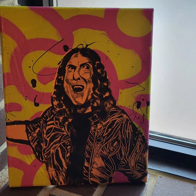 S/O to @aort1982 for another amazing one-of-a-kind artist gift painting for @alfredyankovic. We love your work, and love being able to share it with others. 🖼️

@oakviewgroup 

#weirdalyankovic #augusta #augustaga #bellauditorium #augustaebtertainmentcomplex