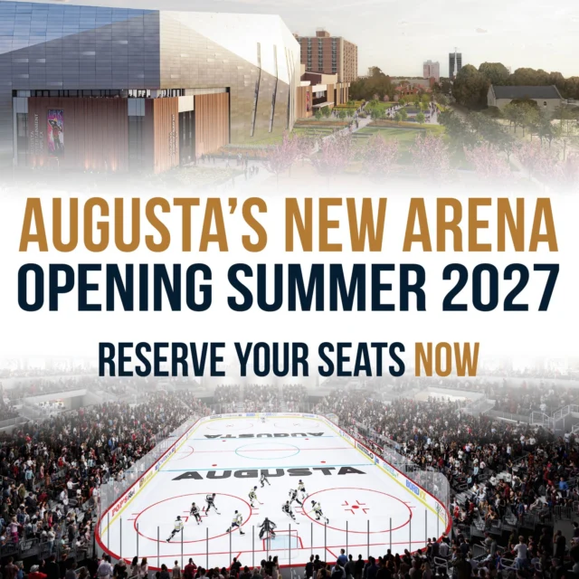 The countdown is on. 🔥 The 𝘕𝘦𝘸 𝘈𝘶𝘨𝘶𝘴𝘵𝘢 𝘈𝘳𝘦𝘯𝘢 opens Summer 2027—and the best seats won’t wait.

🎟️ 𝘙𝘦𝘴𝘦𝘳𝘷𝘦 𝘺𝘰𝘶𝘳 𝘱𝘳𝘦𝘮𝘪𝘶𝘮 𝘴𝘦𝘢𝘵𝘪𝘯𝘨 𝘵𝘰𝘥𝘢𝘺 and make sure you’re in the house for the biggest moments, biggest shows and biggest events coming to Augusta.

𝐘𝐨𝐮𝐫 𝐬𝐞𝐚𝐭 𝐭𝐨 𝐰𝐡𝐚𝐭'𝐬 𝐧𝐞𝐱𝐭. 🔗 in bio!

#newaugustaarena #augustaentertainmentcomplex #buildingaugustasfuture #oakviewgroup #downtownaugusta #loveaugusta #visitaugusta #csra #richmondcounty #augustanews #augustaga #augustageorgia #georgia #augustaevents #echl #augustalynx #augustahockey