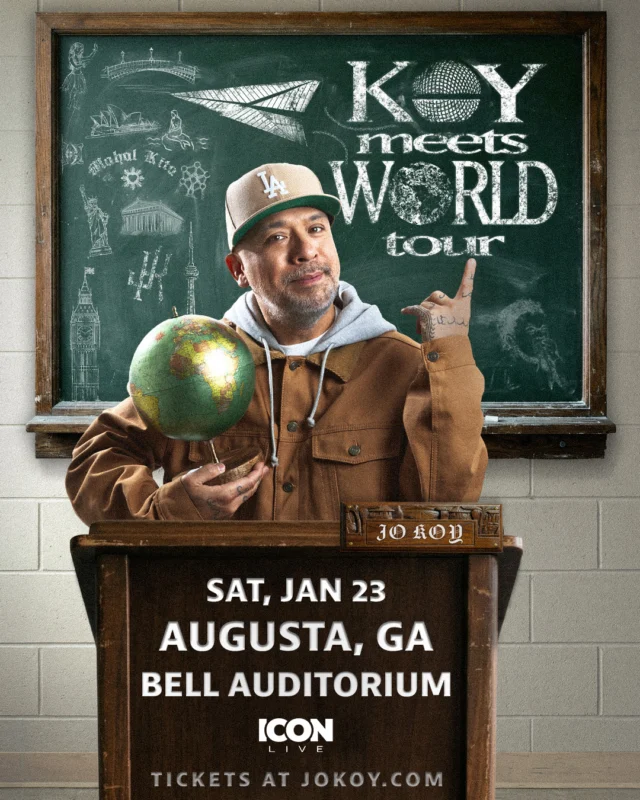 🚨 JUST ANNOUNCED🚨: Legendary and hilarious comedian Jo Koy is coming back to Augusta with his Koy Meets World Tour at the Bell Auditorium on Saturday, January 23!🎤

Tickets go on sale this Friday, September 18 at 10AM!

#jokoy #koymeetsworldtour #BellAuditorium #AugustaGA #LiveComedy #AugustaEvents #entertainaugusta #augustaentertainmentcomplex #loveaugusta #csra #downtownaugusta #visitaugusta #augustageorgia #augustalivecomedy