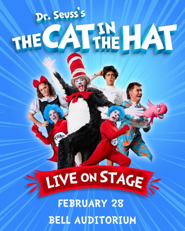 🎩🐱 JUST ANNOUNCED! The Cat in the Hat is bringing a little MISCHIEF and a LOT of FUN to Bell Auditorium this February! ❤️🤍

Oh, the FUN you'll have! 🎉 Get ready for laughs, surprises, and Seuss-tacular family fun as this beloved story jumps from page to stage! ✨

🎟️ EARLY BOOKER DEAL!
💥 Nov. 10–16: SAVE on select tickets!
🙌 No code needed!

🎟️ General On Sale: Nov. 17 at 10AM!

#TheCatInTheHat #BellAuditorium #AugustaGA #FamilyFun #DrSeuss #BellAuditorium #AugustaGA #augusatgeorgia #csra #downtownaugusta #entertainaugusta #visitaugusata #augustaentertainmentcomplex #augustafamilyevents #augustaevents #loveaugusta #csrafamilyevents
